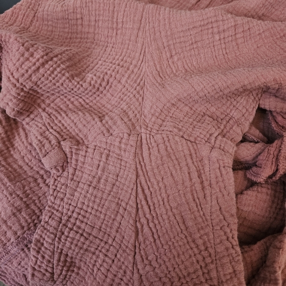 Rhythm. Camille Rust Brown Cotton Romper Size XL - Picture 8 of 10